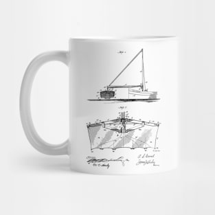 Fishing Net Vintage Patent Hand Drawing Mug